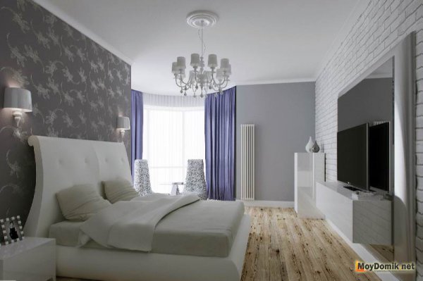 Стильный интерьер спальни в современном стиле