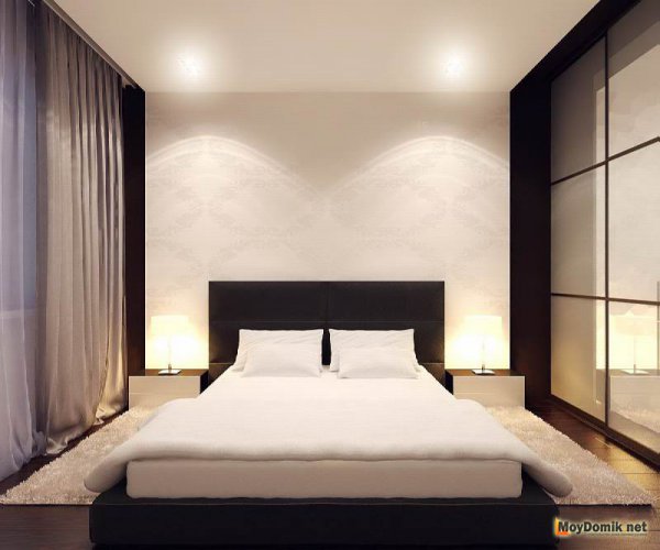 Оригинальный интерьер спальни в современном стиле