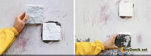 Способ проверки стен на готовность к утеплению пенопластом Способ проверки стен на готовность к утеплению пенопластом