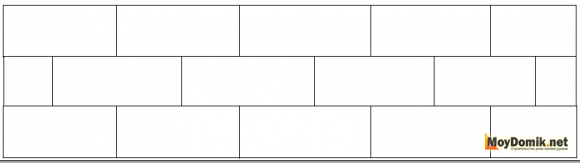 Схема крепления пенопласта со смещением Схема крепления пенопласта со смещением