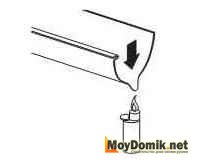 Слезинка на сливной трубе