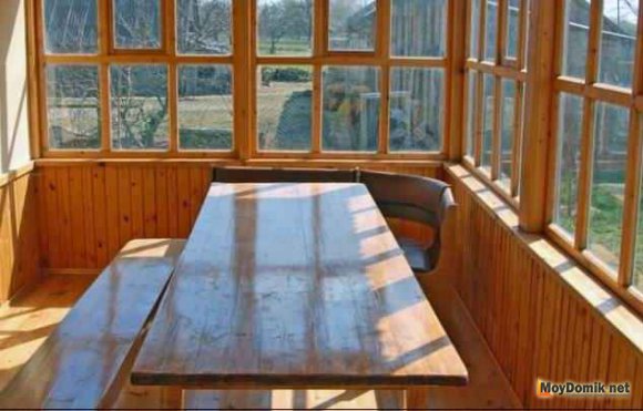 Остекление веранд и террас деревянными рамами Остекление веранд и террас деревянными рамами