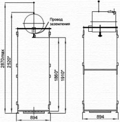 Схема деревянного душа - 1 Схема деревянного душа - 1