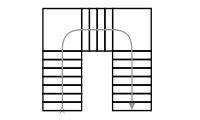 Схема П-образной лестницы