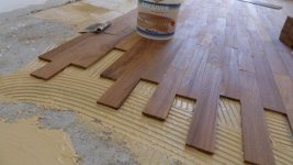 Укладка паркета на клей