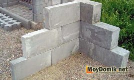 Перегородочный пеноблок в кладке Перегородочный пеноблок в кладке