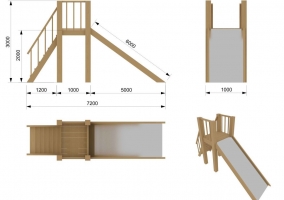 Чертеж простой горки из дерева Чертеж простой горки из дерева