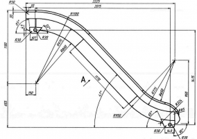 Чертеж ската детской горки