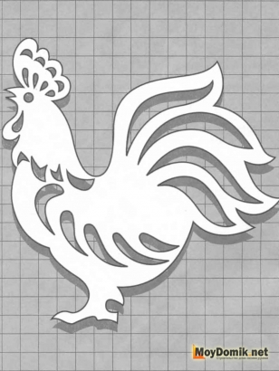 Эскиз наличников на окна - петух Эскиз наличников на окна - петух
