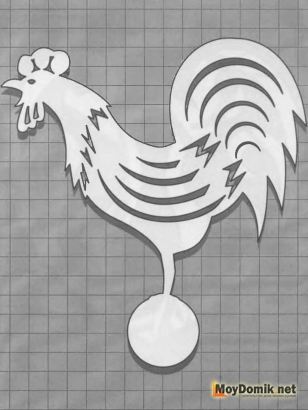 Эскиз наличников на окна в виде петушка на шпиле Эскиз наличников на окна в виде петушка на шпиле
