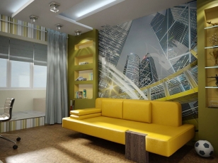 3д фотообои в комнате подростка 3д фотообои в комнате подростка