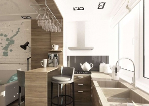 Дизайн кухни с балконным окном Дизайн кухни с балконным окном