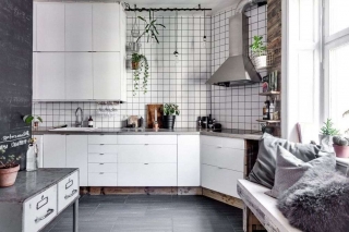 Дизайн угловой кухни с окном Дизайн угловой кухни с окном