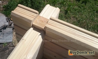 Сборка бруса в "чашу" (угловое соединение)